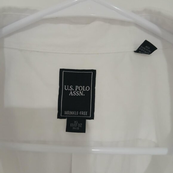U.S Polo Assn White Shirt Wrinkle free men's Long Sleeve button Shirt Size XL. - Picture 10 of 14